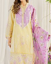 Asifa N Nabeel Yellow Lawn Suit- Pakistani Designer Lawn Suits