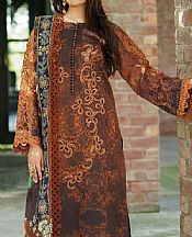 Asifa N Nabeel Brown/Black Viscose Suit- Pakistani Winter Clothing