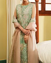 Asifa N Nabeel Mint Green Lawn Suit- Pakistani Lawn Dress