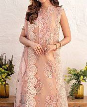 Asifa N Nabeel Peach Lawn Suit- Pakistani Designer Lawn Suits