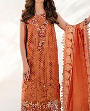 Asifa N Nabeel Rust Lawn Suit- Pakistani Designer Lawn Suits