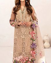 Asifa N Nabeel Tan Lawn Suit- Pakistani Designer Lawn Suits
