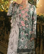 Asifa N Nabeel Spanish Green Lawn Suit- Pakistani Lawn Dress