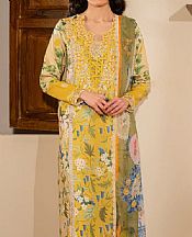Asifa N Nabeel Yellow Lawn Suit- Pakistani Lawn Dress