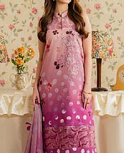 Asifa N Nabeel Pink Rose Lawn Suit- Pakistani Lawn Dress