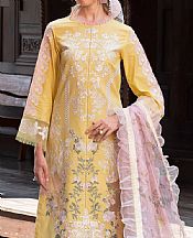 Asifa N Nabeel Saffron Mango Lawn Suit- Pakistani Lawn Dress