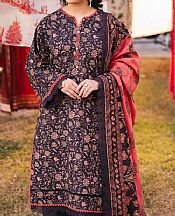 Asim Jofa Black Lawn Suit- Pakistani Designer Lawn Suits