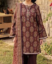 Asim Jofa Seal Brown Lawn Suit- Pakistani Designer Lawn Suits