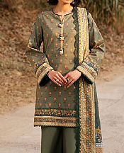 Asim Jofa Green Lawn Suit- Pakistani Lawn Dress