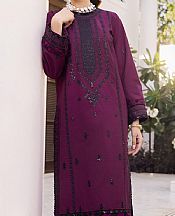 Asim Jofa Egg Plant Cotton Kurti- Pakistani Designer Chiffon Suit