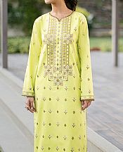 Lime Green Cambric Kurti- Pakistani Designer Lawn Dress