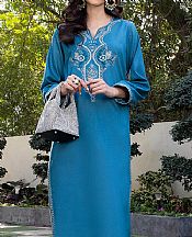 Teal Cambric Suit (2 Pcs)- Pakistani Designer Lawn Dress