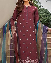 Chocolate Brown Cambric Suit (2 Pcs)- Pakistani Designer Lawn Dress
