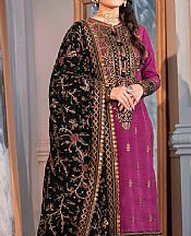 Asim Jofa Shocking Pink Silk Suit- Pakistani Designer Chiffon Suit