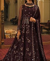 English Violet Chiffon Suit- Pakistani Designer Chiffon Suit