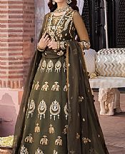 Fern Green Organza Suit- Pakistani Chiffon Dress