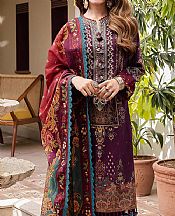 Asim Jofa Purple Cotton Suit- Pakistani Winter Clothing