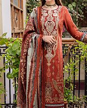 Asim Jofa Safety Orange Cotton Suit- Pakistani Winter Dress