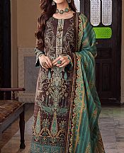 Asim Jofa Seal Brown Cotton Suit- Pakistani Winter Dress