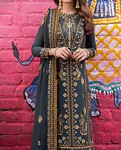 Asim Jofa Teal Blue Lawn Silk Suit- Pakistani Designer Lawn Suits