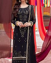 Asim Jofa Black Chiffon Suit- Pakistani Chiffon Dress