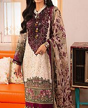 Asim Jofa Off-white Lawn Suit- Pakistani Lawn Dress