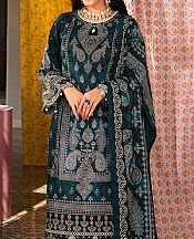 Asim Jofa Teal Lawn Suit- Pakistani Designer Lawn Suits