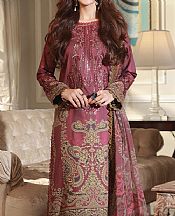 Asim Jofa Wine Berry Cambric Suit- Pakistani Lawn Dress