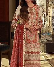 Asim Jofa Beige Cambric Suit- Pakistani Lawn Dress