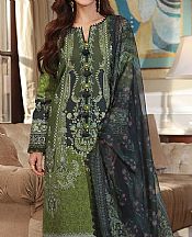 Asim Jofa Leaf Green Cambric Suit- Pakistani Lawn Dress