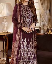 Asim Jofa Egg Plant Cambric Suit- Pakistani Lawn Dress