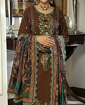 Asim Jofa Brown Khaddar Suit- Pakistani Winter Clothing