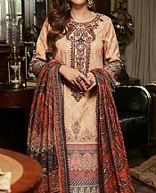 Asim Jofa Peach Karandi Suit- Pakistani Winter Dress