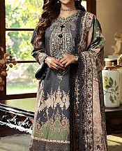 Asim Jofa Light Grey Karandi Suit- Pakistani Winter Dress
