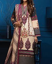 Asim Jofa Ivory Black Cambric Suit- Pakistani Winter Dress