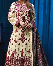 Off-white Karandi Suit- Pakistani Winter Dress