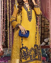 Golden Yellow Organza Suit- Pakistani Designer Chiffon Suit