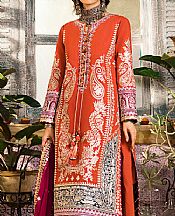 Safety Orange Lawn Suit- Pakistani Designer Lawn Dress