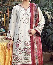 Asim Jofa Off-white Cambric Suit- Pakistani Designer Lawn Suits