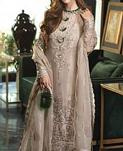 Beige Organza Suit- Pakistani Chiffon Dress