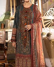 Asim Jofa Teal Cambric Suit- Pakistani Winter Dress
