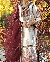 Asim Jofa White Jacquard Suit- Pakistani Lawn Dress
