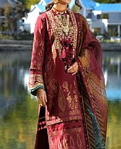 Asim Jofa Crimson Jacquard Suit- Pakistani Lawn Dress