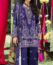 Asim Jofa Blue Lawn Suit- Pakistani Designer Lawn Suits