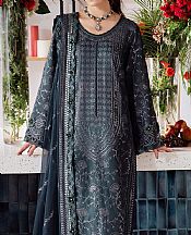 Asim Jofa Teal Grey Lawn Suit- Pakistani Designer Lawn Suits