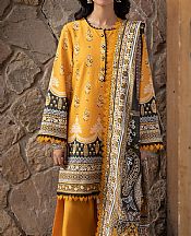 Asim Jofa Golden Yellow Khaddar Suit- Pakistani Winter Clothing