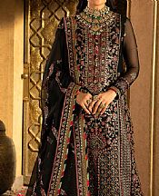 Asim Jofa Black Chiffon Suit- Pakistani Designer Chiffon Suit