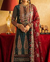 Asim Jofa Timber Green Chiffon Suit- Pakistani Chiffon Dress