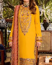 Asim Jofa Mustard Cambric Suit- Pakistani Designer Lawn Suits