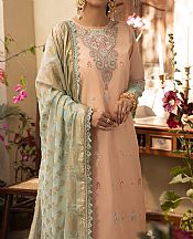 Asim Jofa Peach Cambric  Suit- Pakistani Designer Lawn Suits